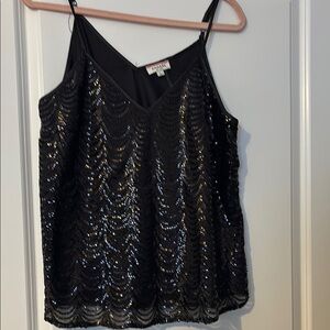 Andree by unit Black Sequin Women's Top L